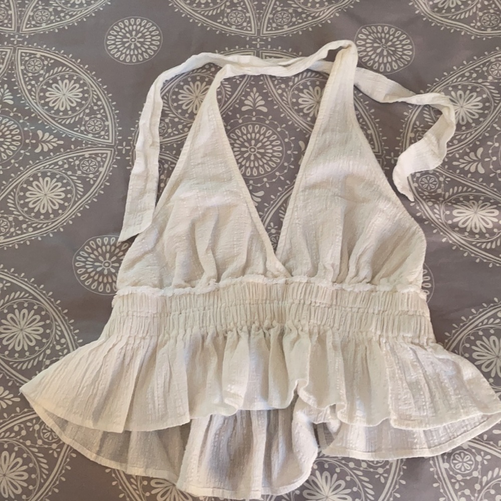 White Halter Top